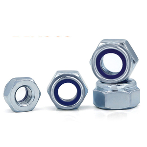 Tuercas de seguridad de nailon galvanizadas en blanco azul DIN982