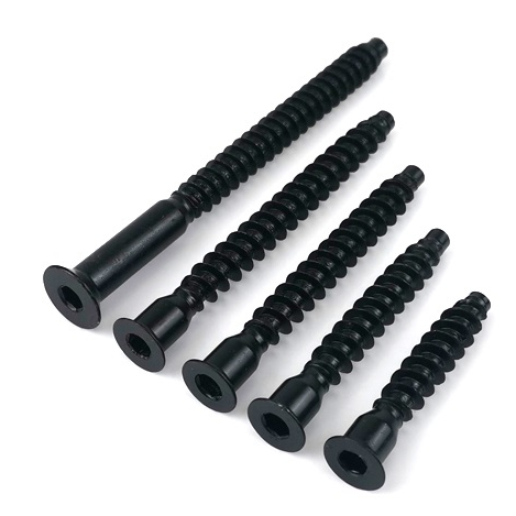 Tornillos Confirmat de acero de &oacute;xido de fosfato negro