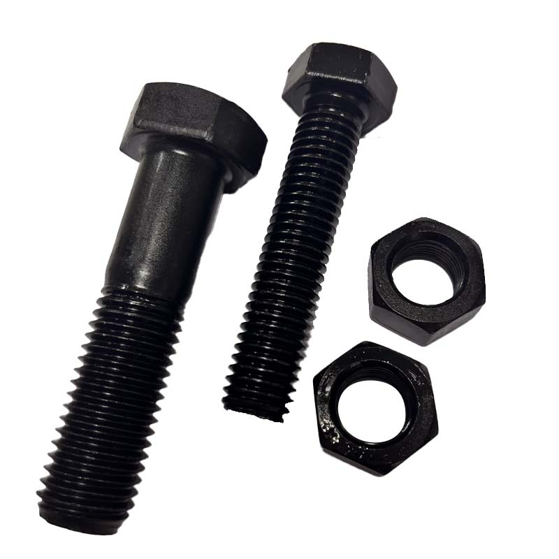 Boulons hexad&eacute;randis d'oxyde noir