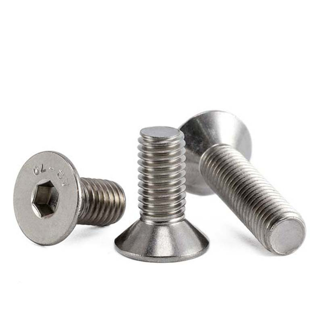 Vis &agrave; t&ecirc;te creuse plate en acier inoxydable DIN7991