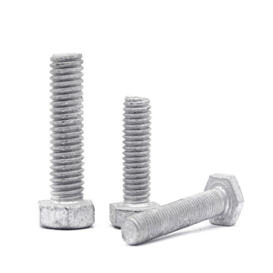 Pernos hexagonales galvanizados en caliente HDG de acero al carbono DIN931 DIN933